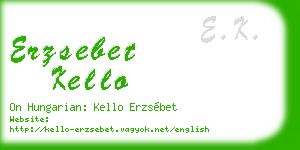 erzsebet kello business card