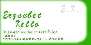 erzsebet kello business card